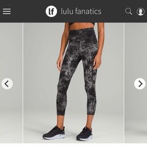 Lululemon Base Pace Crop 23” size 6